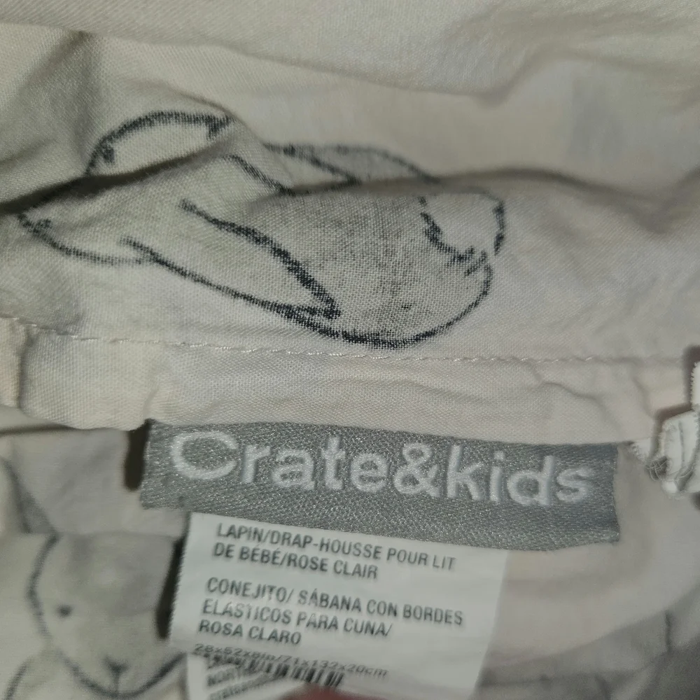 Crate & Barrel Bunny Crib Fitted Sheet